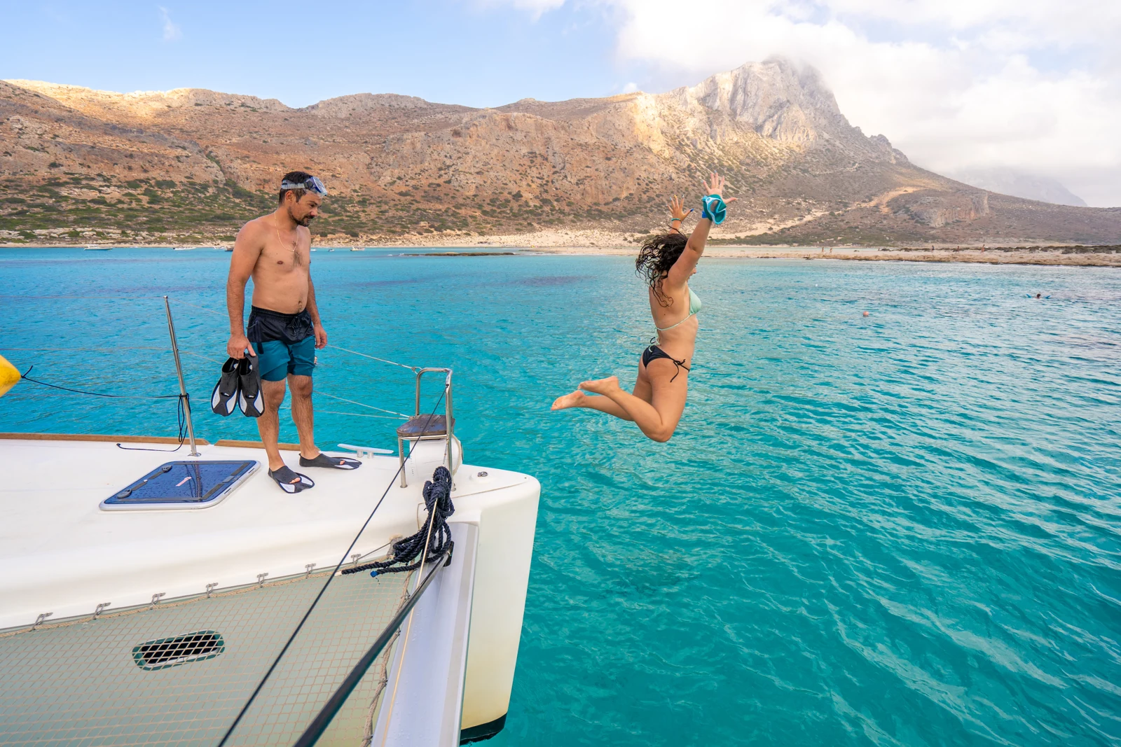 Crucero semiprivado en catamarán de lujo desde Kissamos a Balos y Gramvousa